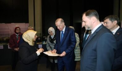 Türkiye’de bir ilke imza atan sergiye Erdoğan’dan ziyaret